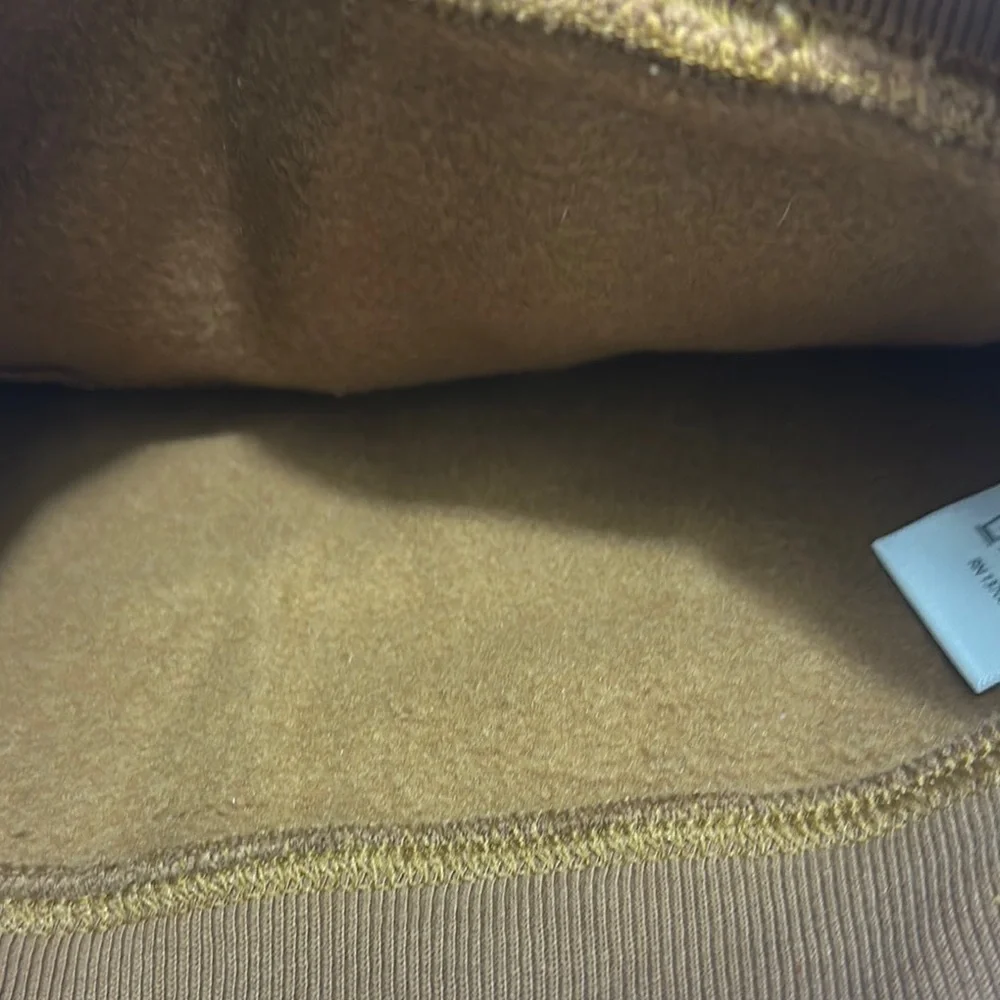 Carhartt Brown Fleece Hoodie with Half-Zip